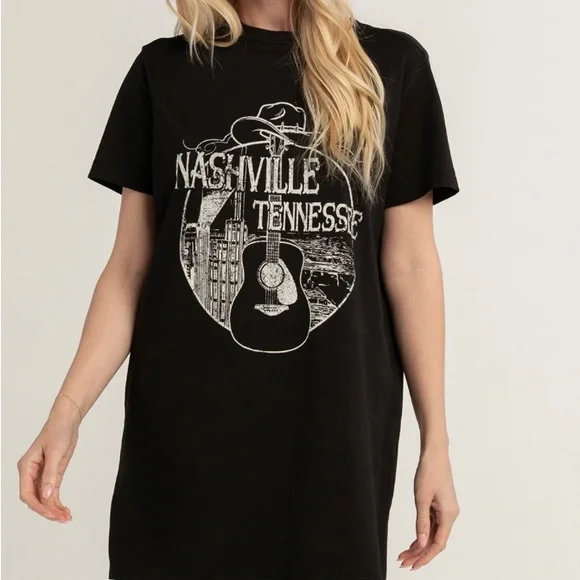 Nashville country T-shirt dress. - Picture 2 of 7